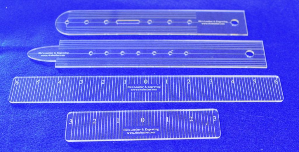 Belt template and centering rulers for leather work